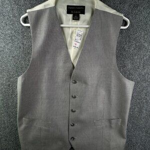NWT $150 Jos. A. Bank Traveller Tuxedo Vest Large Cotton Wool Blend Buttons